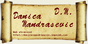 Danica Mandrašević vizit kartica